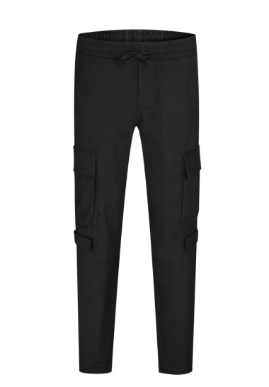 Großhändler Frilivin - Verstellbare schwarze Hose, leichtes und verarbeitetes Material