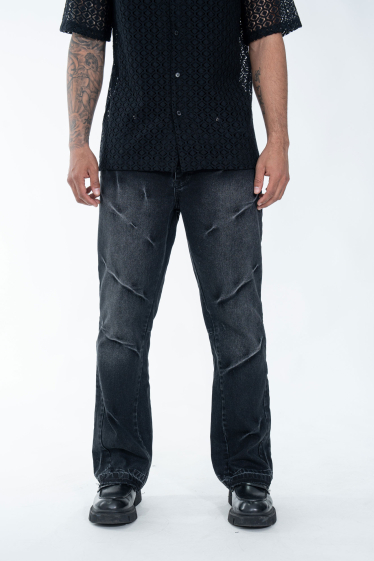 Wholesaler Frilivin - Washed black pants with details