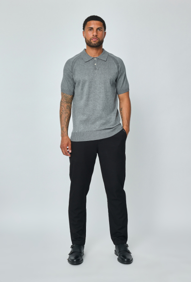 Wholesaler Frilivin - Short-sleeved plain knitted polo shirt