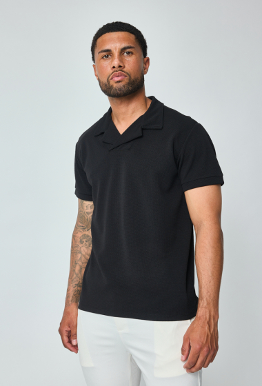 Wholesaler Frilivin - Plain textured short-sleeved polo shirt