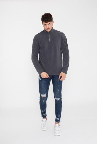 Wholesaler Frilivin - High-neck zipped fleece sweater