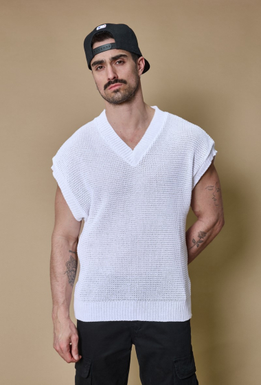 Wholesaler Frilivin - Plain sleeveless knit sweater