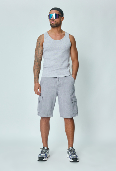 Wholesaler Frilivin - Oversized cargo denim shorts