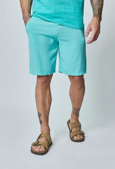 Mayorista Frilivin - Shorts ligeros de algodón efecto lino