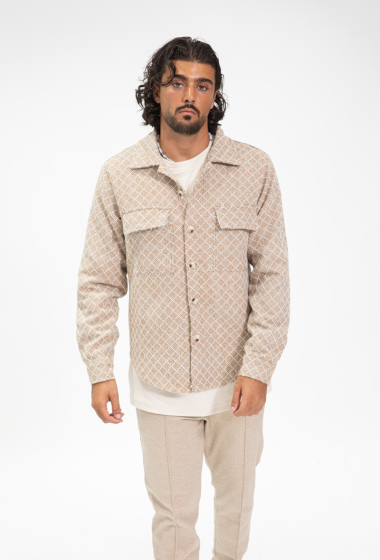 Wholesaler Frilivin - Plain overshirt with geometric pattern
