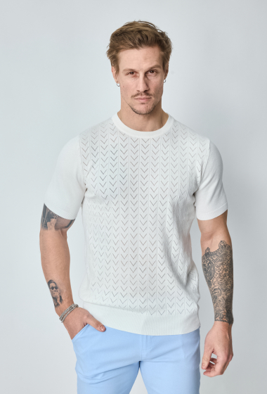 Wholesaler Frilivin - Short-sleeved T-shirt with knitted patterns