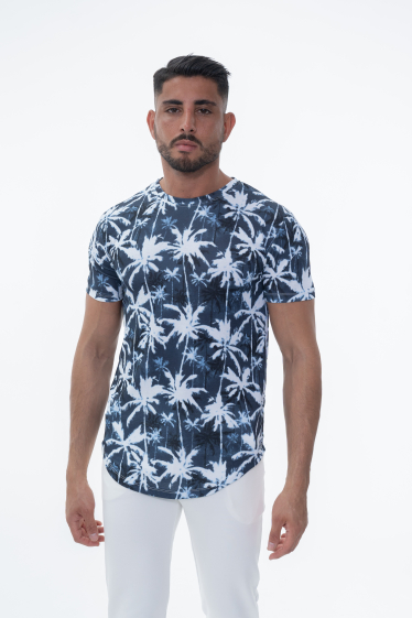 Großhändler Frilivin - Kurzarm-T-Shirt mit Palmenmuster