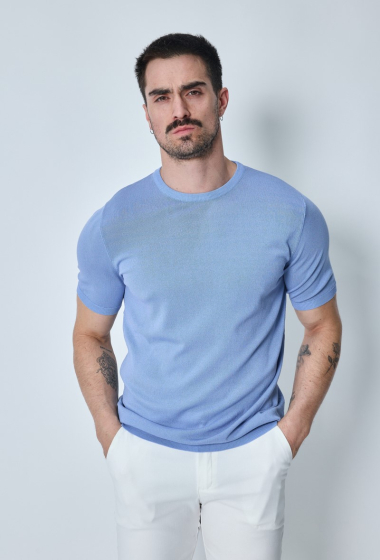 Wholesaler Frilivin - Plain short-sleeved knitted T-shirt