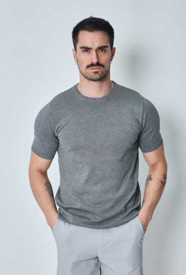 Wholesaler Frilivin - Plain short-sleeved knitted T-shirt