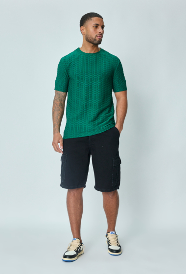 Wholesaler Frilivin - Plain textured short-sleeved t-shirt