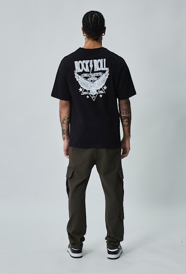 Großhändler Frilivin - T-shirt oversize imprimé "ROCK N' ROLL"