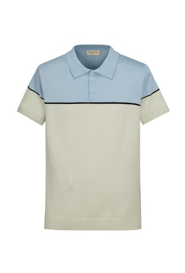Wholesaler Frilivin - T-shirt polo en maille bicolore