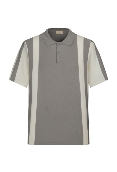 Grossistes Frilivin - T-shirt polo en maille style bowling