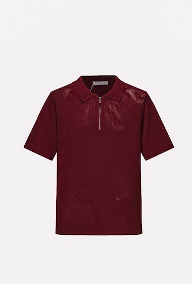 Großhändler Frilivin - Polo-T-Shirt aus Piqué-Strick mit Reißverschluss