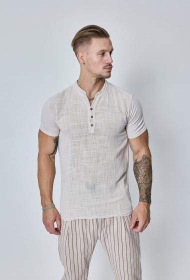 Wholesaler Frilivin - Lightweight linen-effect cotton t-shirt