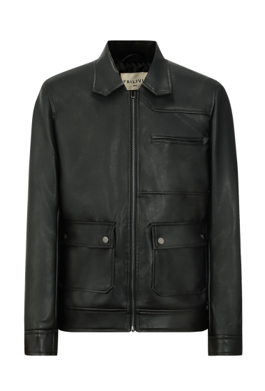 Wholesaler Frilivin - Short faux leather jacket