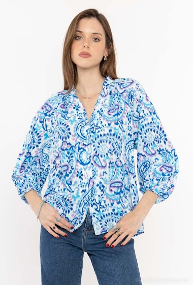 Wholesaler Frime Paris - Flowing printed blouse