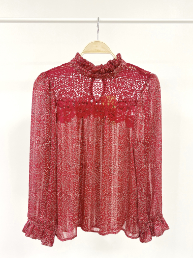 Wholesaler Frime Paris - Romantic long-sleeved blouse