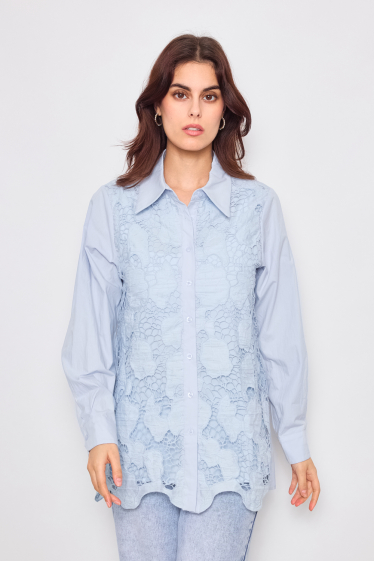 Wholesaler Frime Paris - Long-sleeve lace shirt