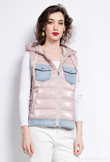 Wholesaler Frime Paris - Down jacket with denim yoke