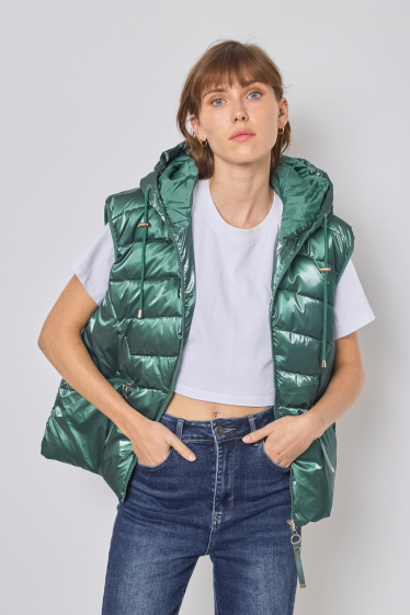 Wholesaler Frime Paris - Shiny sleeveless down jacket