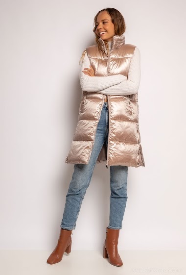 Wholesaler Frime Paris - Long sleeveless puffer jacket