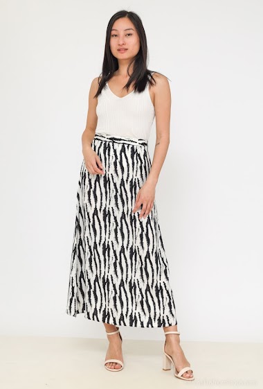 Wholesaler Frime Paris - Long zebra skirt