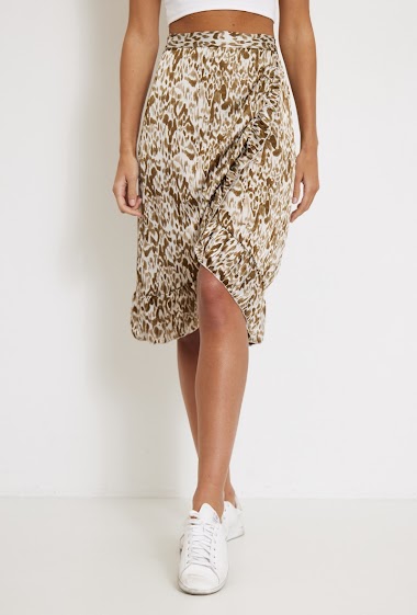 Wholesaler Frime Paris - Printed midi skirt