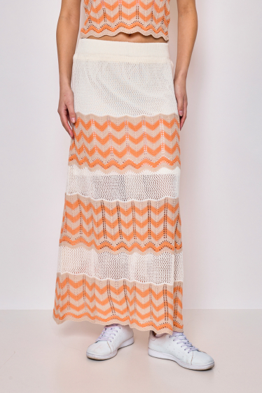 Wholesaler Frime Paris - Maxi striped knit skirt