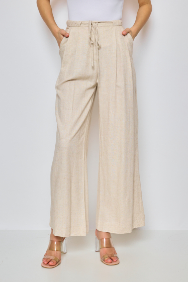 Wholesaler Frime Paris - Wide-leg cotton and linen pants