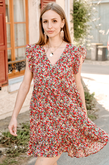 Großhändler Frime Paris - Kleid mit Blumendruck