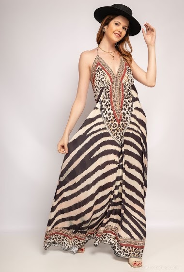 Wholesaler Frime Paris - Maxi dress with open back