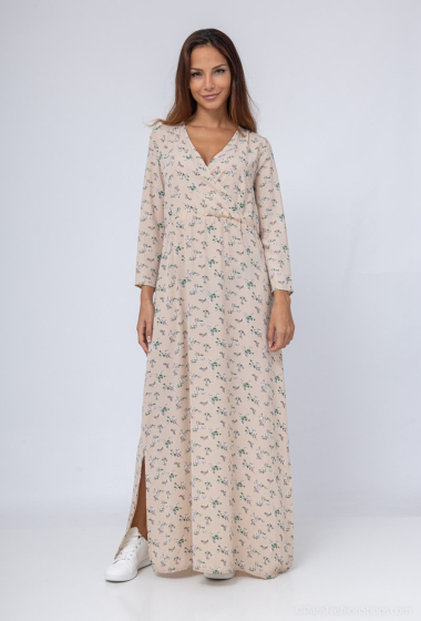 Wholesaler Frime Paris - Long sleeve floral maxi dress