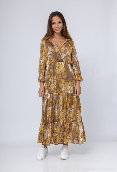 Wholesaler Frime Paris - Long sleeve printed maxi dress