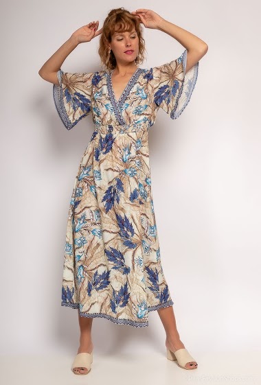 Wholesaler Frime Paris - Maxi printed dress
