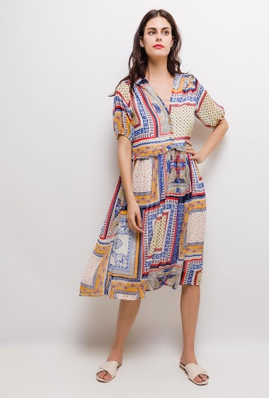 Wholesaler Frime Paris - Printed midi dress
