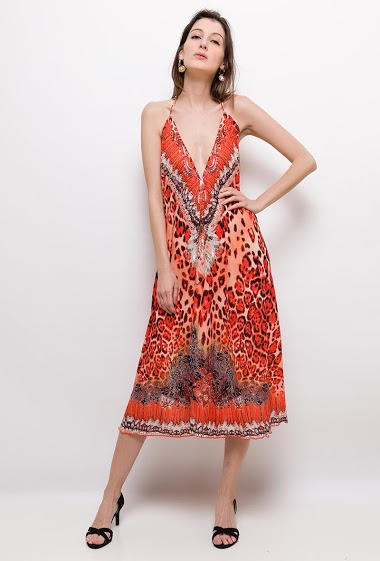 Wholesaler Frime Paris - Midi leopard dress