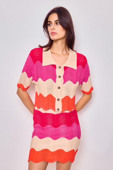Wholesaler Frime Paris - Striped knit top