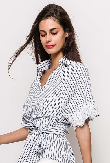 Wholesaler Frime Paris - Cotton wrap blouse
