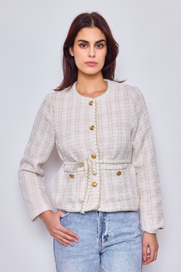 Wholesaler Frime Paris - Structured shimmering tweed jacket