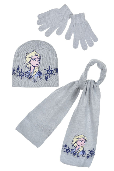 Grossiste Frozen - Set 3 pcs echarpe & gants & bonnet Reine des neiges
