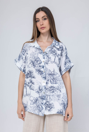 Wholesaler C.CONSTANTIA - Cotton toile de jouy gaz shirt