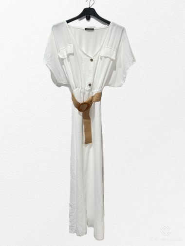 Wholesaler C.CONSTANTIA - V-neck dress with belt