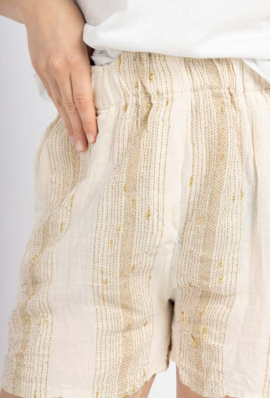 Wholesaler C.CONSTANTIA - Shorts with gold pocket