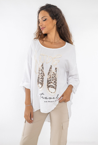 Wholesaler C.CONSTANTIA - Tshirt with sneaker pattern