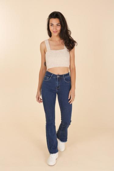 Wholesalers G-Smack - big size push up blue flared jeans