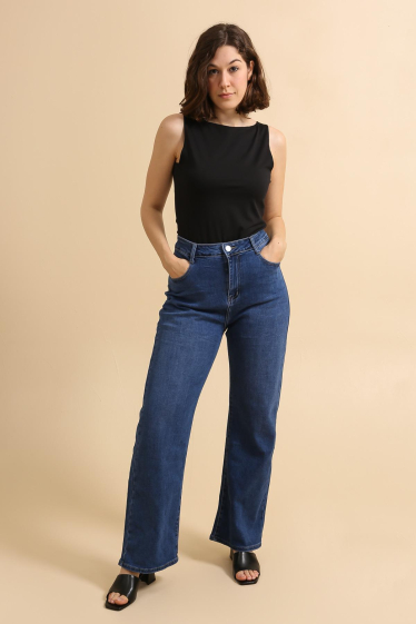 Wholesaler G-Smack - blue wide leg jeans large size