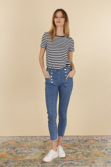 Wholesaler G-Smack - plus size buttoned jeans