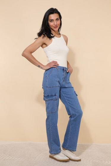 Grossiste G-Smack - jeans cargo wide leg grande taille