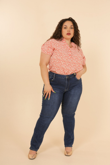 Grossiste G-Smack - jeans coupe droit grande taille